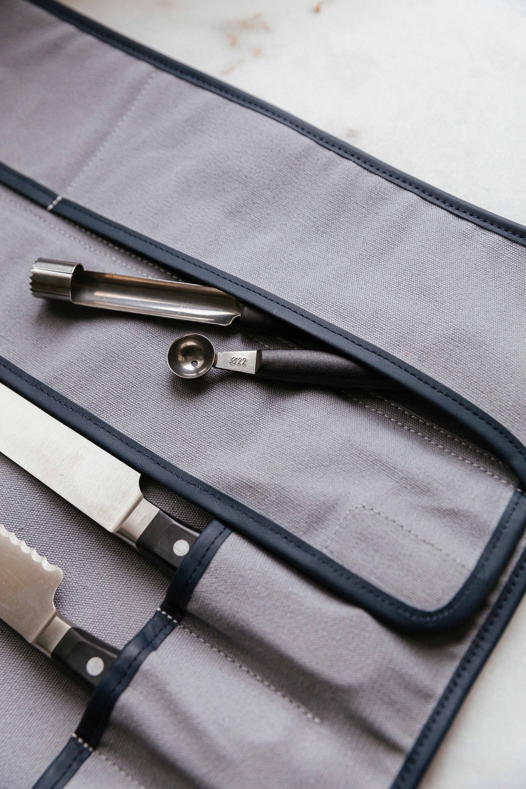 Canvas Knife Roll Set, Chef Knife Roll Case, Knife Storage, Chef Bag
