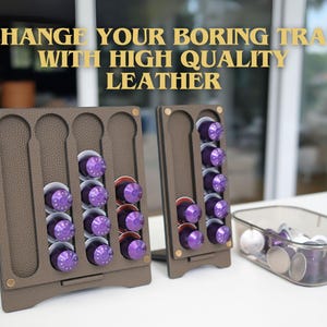 Nespresso Coffee Pod Holder for Coffee lover - Handmade Coffee Capsule Holder for Wall Mount or Countertop Use - Coffee corner