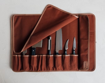 Canvas Knife Roll Set, Chef Knife Roll Case, Knife Storage, Chef Bag, Knife Holder Roll, Cooks & Kitchen Tools, Knife Bag