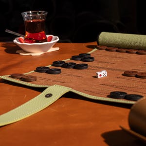 Rollo de backgammon de cuero personalizado, regalo de Navidad, colores vibrantes, juego de mesa táctico, juegos de backgammon de viaje, backgammon personalizado
