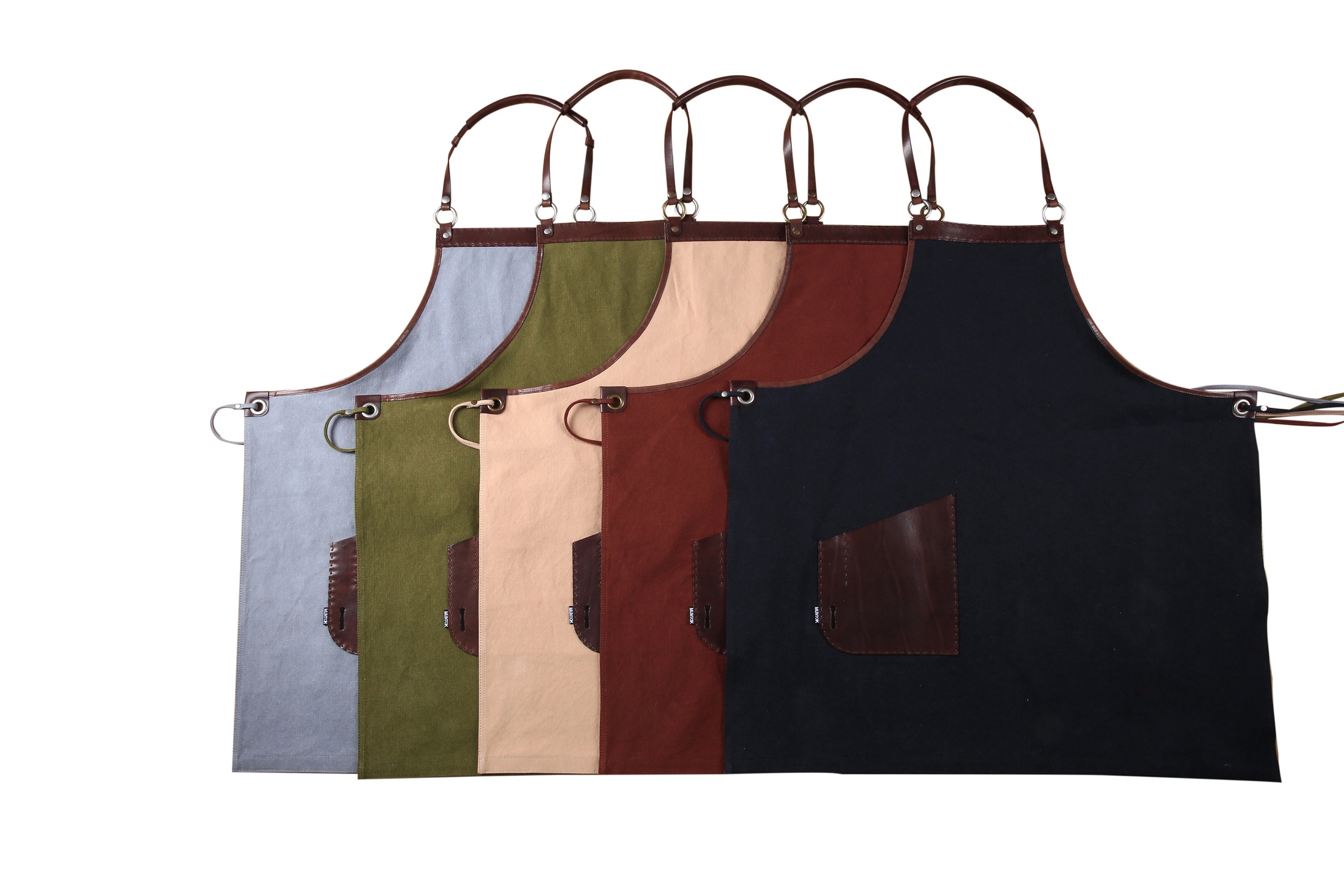 Real Leather Apron Personalized Canvas and Leather Apron Etsy