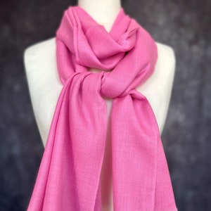 Handwoven Cashmere Scarf, Pink Pashmina Shawl, Handwoven Kashmiri Pashmina, Luxuriously Warm and Soft.