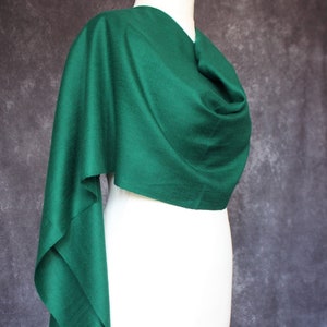 Reiner Pashmina Wollschal, smaragdgrüner Pashmina Schal, Handgewebter Schal, reine Pashmina Schals für Frauen, Luxus Geschenke für sie.