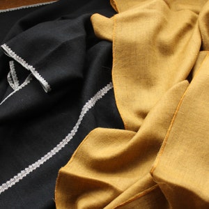 Black/Bronze Cashmere Scarf for Men/Women, Handmade Scarf for Men/Women, Gift For Men, Luxury Scarf.