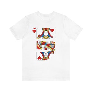 Queen of Hearts Shirt | Distressed Heart Shirt | Playing Card T Shirt | Valentine&#39;s Shirt