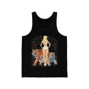 Men&#39;s Tigress Tank Top | Tiger Tank Top | Summer Shirt | Sleeveless Shirt for Men | Pinup Graphic Tees | Tiger Shirt
