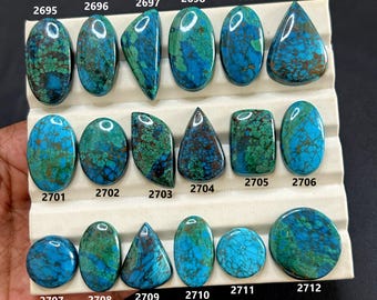 Rare Chrysocolla from Peru A One Quality 100% Natural Chrysocolla Cabochon Loose Gemstone For Making  Pendant