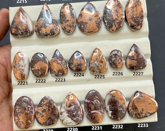 Dolomita de cobre natural, cabochão de ágata de cobre, gema solta, cabochão de dolomita de cobre