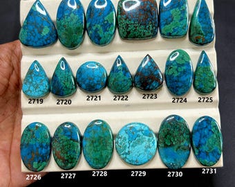 Rare Chrysocolla from Peru A One Quality 100% Natural Chrysocolla Cabochon Loose Gemstone For Making  Pendant