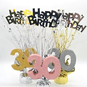 Table decoration 30th birthday cascade party decoration silver rose or gold room decoration gift gift idea 30th birthday