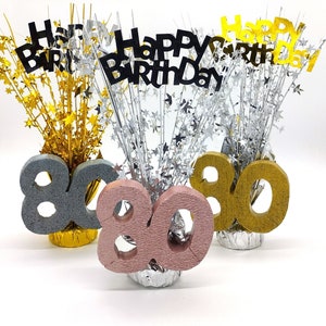 Table decoration 80th birthday cascade party decoration silver rose or gold room decoration gift gift idea 80th birthday