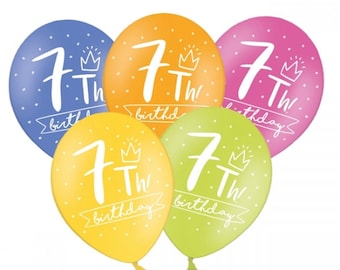 Luftballon 7.Geburtstag 20 Stück Kindergeburtstag Ballon Party Deko Raum