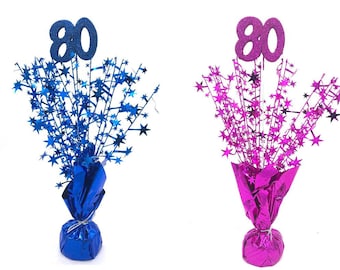 Décoration de table 80e anniversaire décoration de fête en cascade décoration de chambre bleue ou rose idée cadeau 80e anniversaire