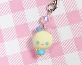 Adorno para teléfono con personaje Chibi de conejito pastel hecho a mano