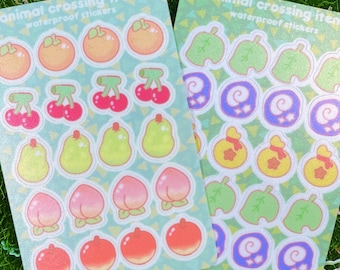 Hoja de pegatinas de vinilo impermeable para portátil de Animal Crossing New Horizons