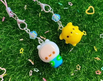 Finn and Jake Chibi Kawaii Clay Phone Charm