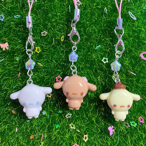 Chibi Kawaii Characters Phone Charms Handmade