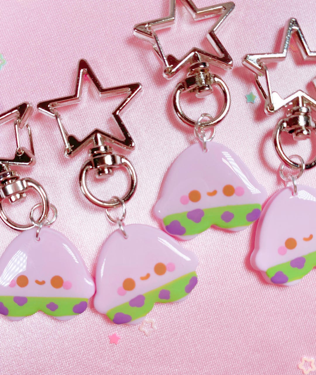 Patrick Star Meme Charm Keychain Polymer Clay Kawaii - Etsy