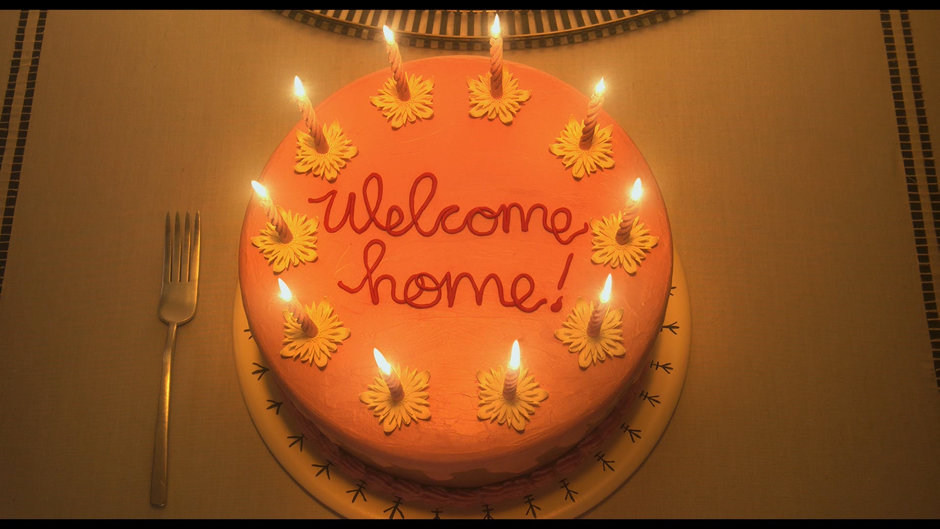 Coraline welcome home cake