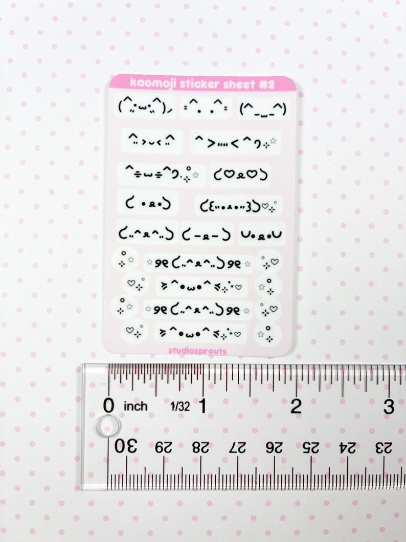 Kaomoji Emoticon Vinyl Sticker Sheet Laptop Decal - Etsy