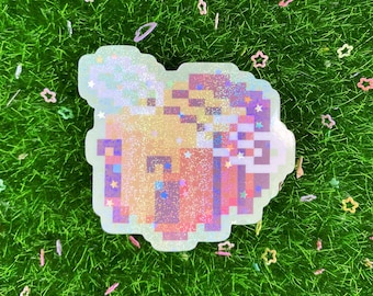 Pegatina de vinilo de abeja de Minecraft Pixel Kawaii Gamercore