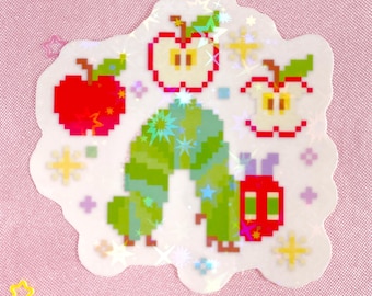 Nostalgic Caterpillar Vinyl Sticker Holographic