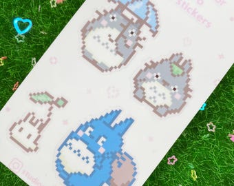 Hoja de pegatinas de vinilo de anime kawaii Forest Spirit