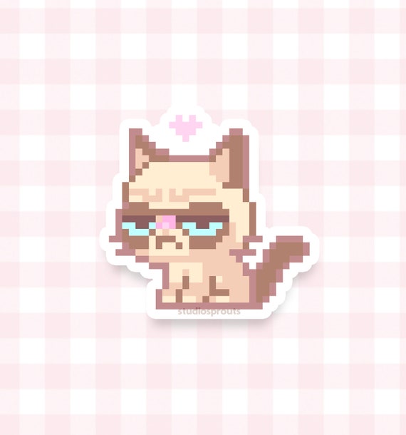 Pixilart - Grumpy Cat Pixel by Anonymous