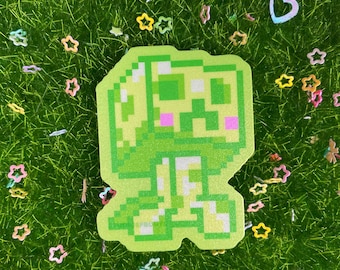 Pixel Creeper Minecraft Vinyl Sticker Laptop Decal