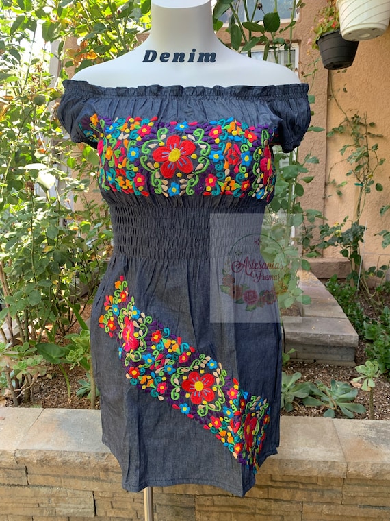 ALL SIZES* Vestido LOLITA Bordado Mexicano Campesina, Embroidered Mexican  Party Dress, Beautiful Embroidery Dresses, off the Shoulder Dress - Etsy