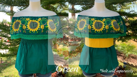 Blusa Girasol, Blusa Campesina Con Bordado De Girasol  display picture 2