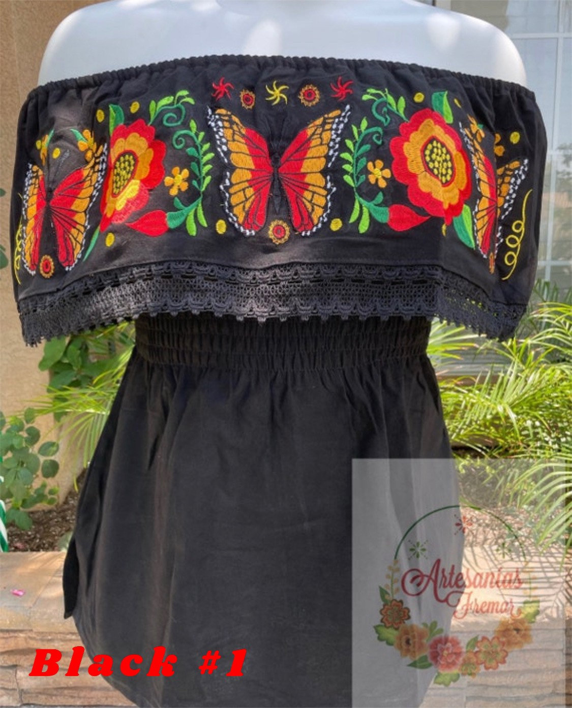 Blusas bordadas con liston sales