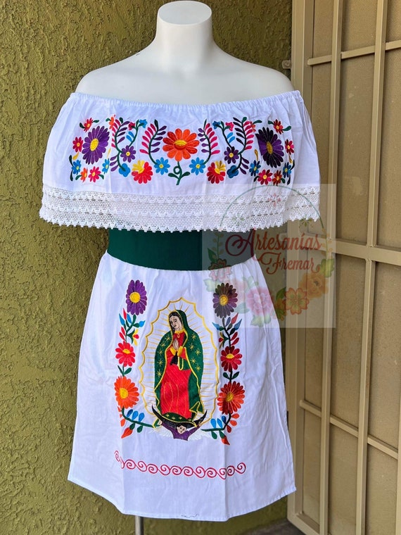 Vestido Virgen Maria Campesino Bordado Hermoso Vestido Campesino