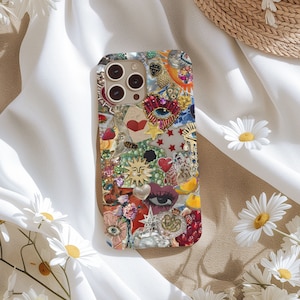 Colorful Mosaic Phone Case, Mosaic Glass Tiles, Trendy Festival for iPhone 16 15 14 13 12 11 Pro Max 8 Plus X, Samsung Galaxy S23 S22 S20