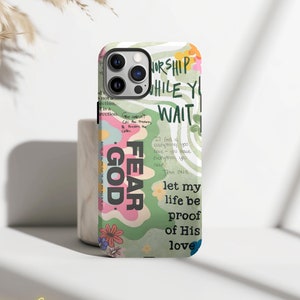 Bible Verse Design, Christian Phone Case, Collage Phone Case, iPhone 16 15 14 13 12 11 8 7 Pro Max, Samsung Galaxy S21 S22 S23