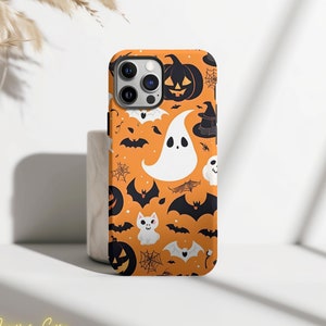 Cute Halloween Collage Case,  Halloween Party Spooky Phone case for her, iPhone 15 14 13 XR X XS Max 12 Mini Pro SE 7 8 Plus Galaxy S24