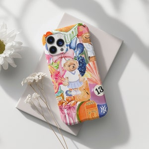Coquette 8 Ball Collage Phone Case, Preppy and Cute Collage, iPhone 15 14 13 12 11 Pro Max 8 Plus X, Samsung Galaxy S23 S22 S20 Ultra