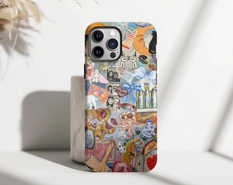 Vintage Coquette Collage Phone Case, Preppy & Vintage Aesthetic, iPhone 15 14 13 12 11 Pro Max 8 Plus X, Samsung Galaxy S23 S22 S20 Ultra