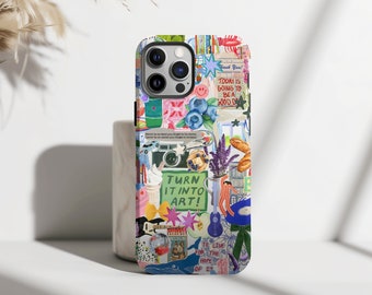 Turn into are Collage Phone Case, Artsy Aesthetic Collage iPhone 17 16 15 14 13 12 11 Pro Max 8 Plus X, Samsung Galaxy S23 S22 S20 Ultra