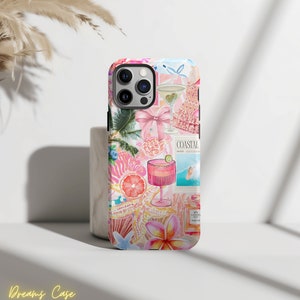 Coastal Coquette Collage Phone Case, Preppy and Cute Collage, iPhone 15 14 13 12 11 Pro Max 8 Plus X, Samsung Galaxy S23 S22 S20 Ultra