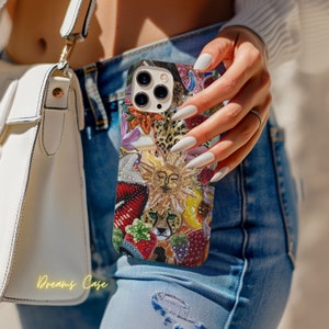 Vintage Mosaic Charm Phone Case, Mosaic Tiles Case, Mosaic Art, iPhone 15 14 13 12 11 Pro Max 8 Plus X, Samsung Galaxy S23 S22 S20 Ultra