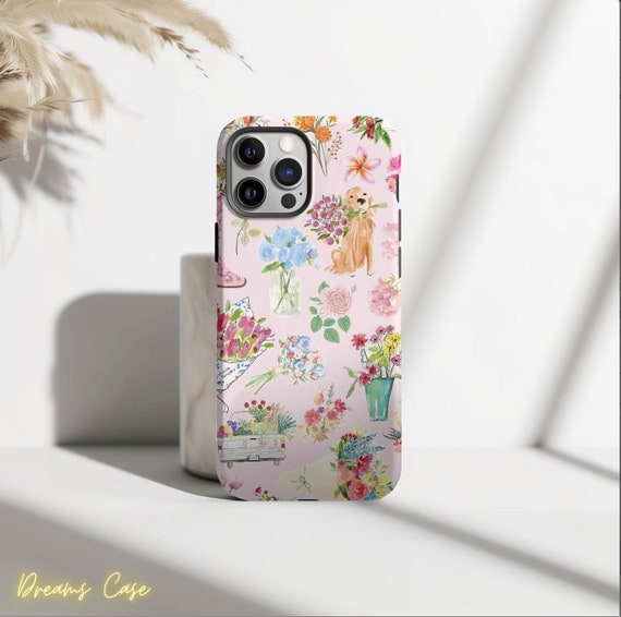 Magsafe Spring Coquette Watercolor Collage Phone Case, Preppy