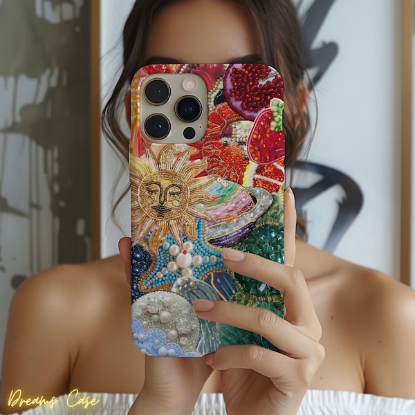 Magsafe Mosaic Phone Case,Vintage Mosaic Art,Trendy Festival Phone Case, iPhone 16 15 14 13 12 11 Pro Max 8 Plus X