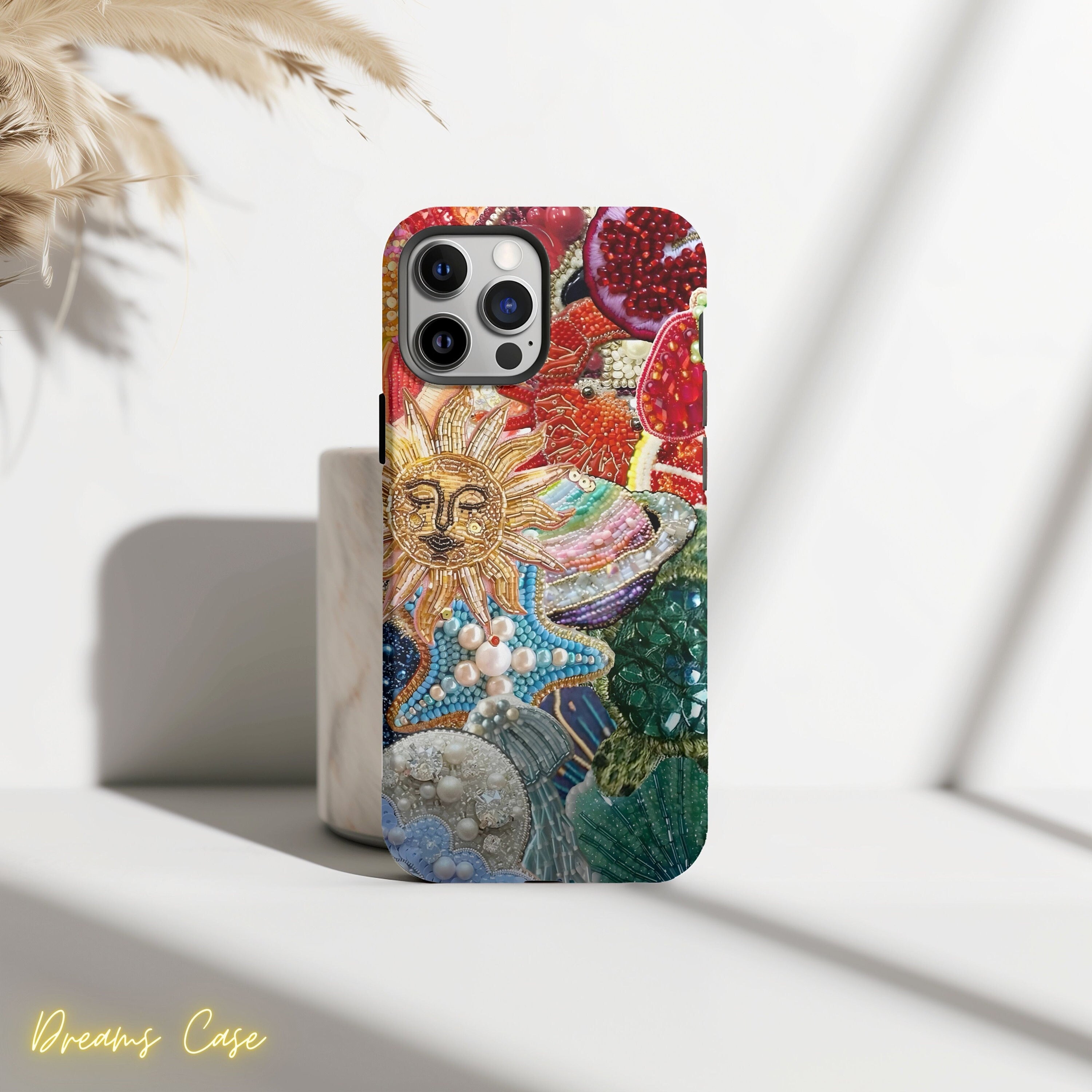 Colorful Mosaic Phone Case,Vintage Mosaic Art,Trendy Festival Phone Case, iPhone 15 14 13 12 11 Pro Max 8 Plus X, Samsung Galaxy S23 S22 S20