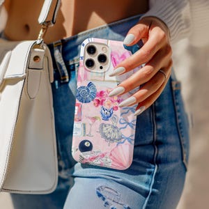 8 Ball Collage Phone Case, Cute Scrapbooking iPhone Case, Preppy Coquette fit for iPhone 15 Pro Max, iPhone 14 Plus, 14, 13, 12, 11, X, XR