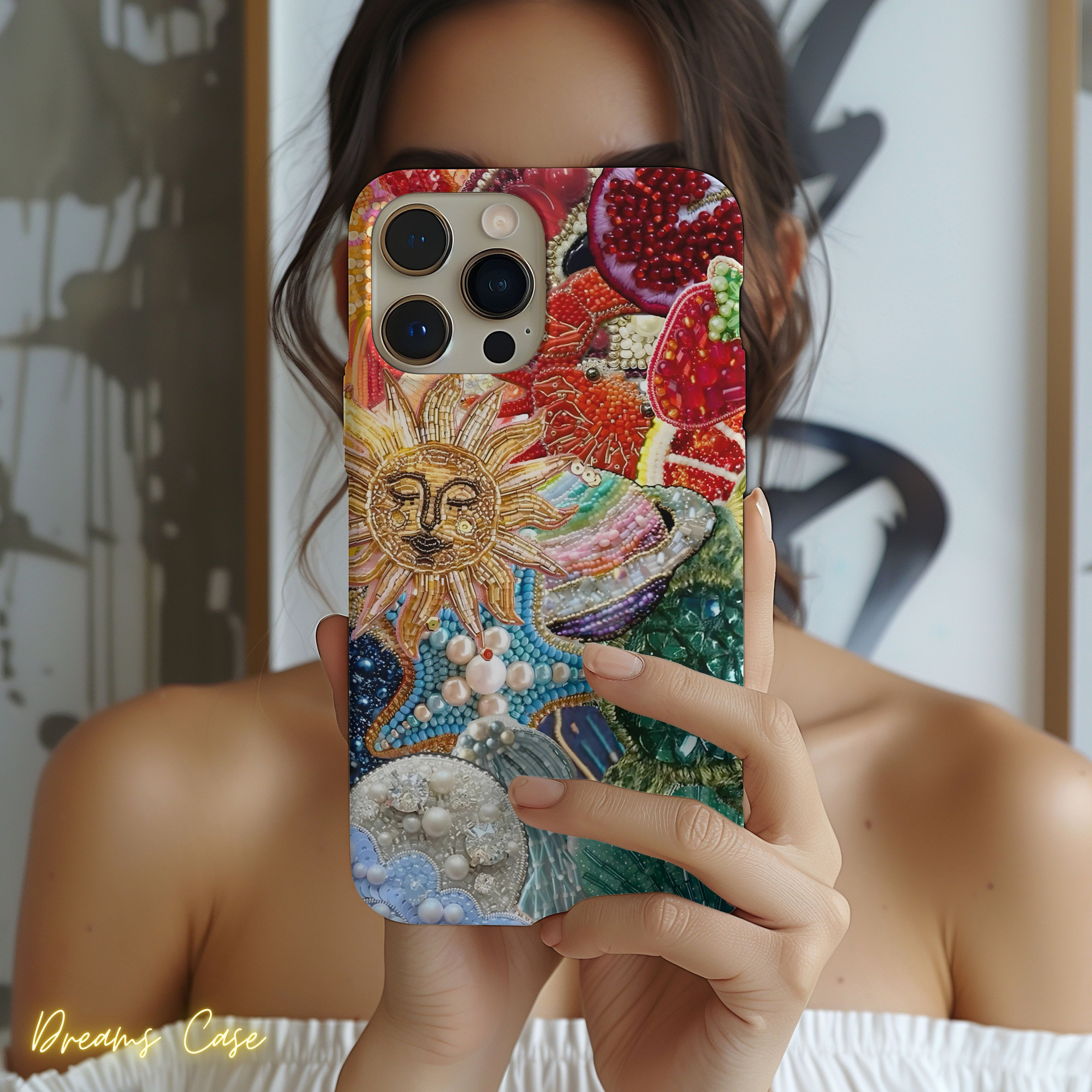 Colorful Mosaic Phone Case,Vintage Mosaic Art,Trendy Festival Phone Case, iPhone 15 14 13 12 11 Pro Max 8 Plus X, Samsung Galaxy S23 S22 S20