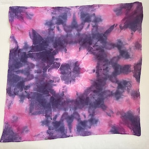 Tie Dye Furoshiki cloth tea towel, 100% cotton, flour sack towel, eco friendly gift wrap, ready to ship