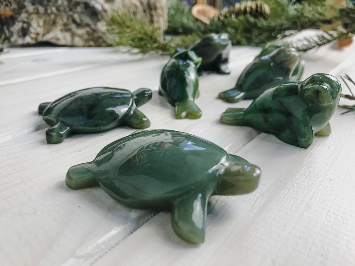 Nephrite Jade Wolf Carving Beeld figuur Etsy