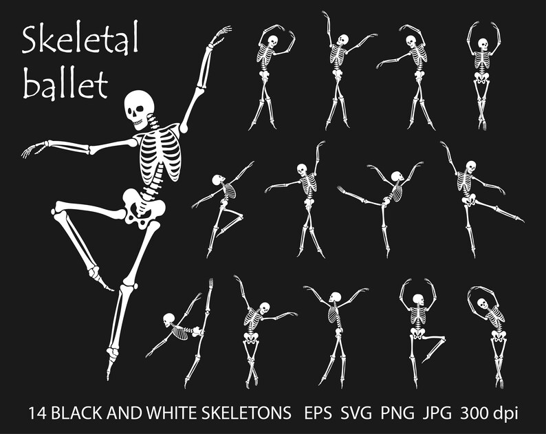 Dancing skeleton svg Happy Halloween skeleton svg Halloween | Etsy