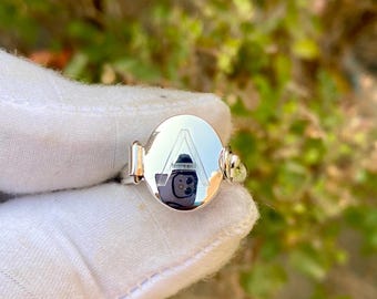 Latter Handmade 925 Sterling Silver plated  Pill Box Ring: Oval Compartment Ring